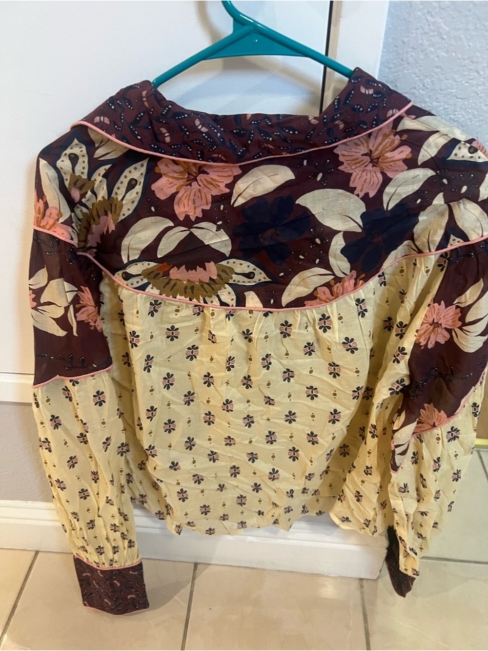 Farm Rio Burgundy Anika Chill Blouse - Brand new with tags - Picture 2 of 5